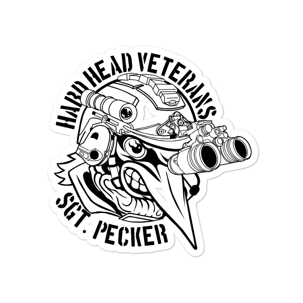 Black & White Sgt. Pecker Bubble-free stickers - Image 3